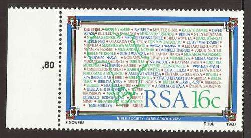 1987 SOUTH AFRICA MAP AND THE BIBLE