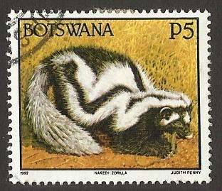 1992 BOTSWANA ANIMAL ZORILLA