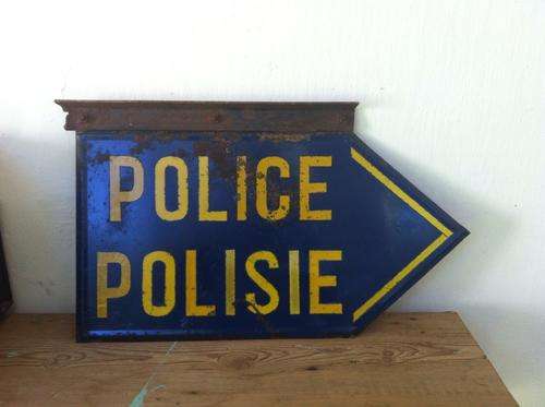 Enamel Police/Polisie Sign