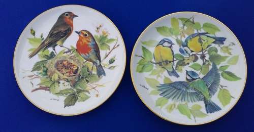 Two 1986 World Wildlife Fund German plates in perfect condition