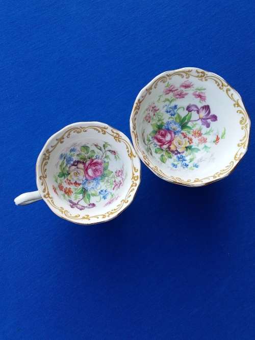 Royal Albert `Nosegay` cup and sugar bowl in good condition