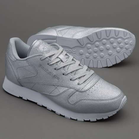 REEBOK Classic Leather - Diamond Silver (Size 4)