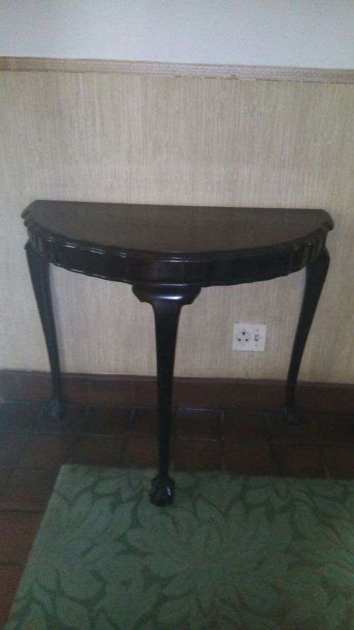 Vintage half moon table