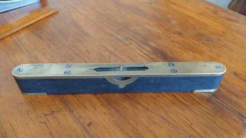 Vintage Preston Bench Level - Ebony & Brass