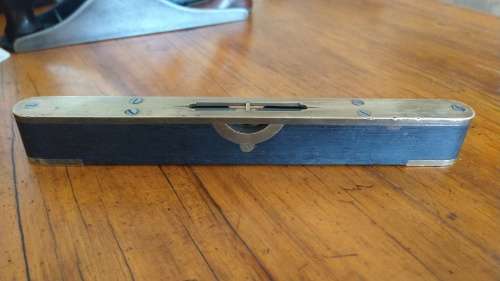 Vintage Preston Bench Level - Ebony & Brass