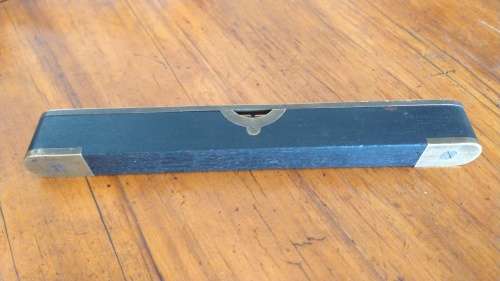 Vintage Preston Bench Level - Ebony & Brass