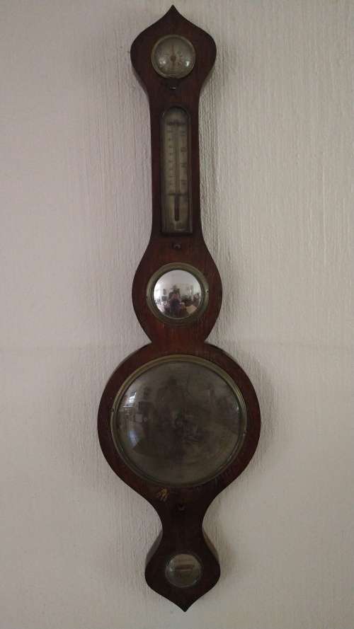 Very Old Antique Barometre / Thermometre