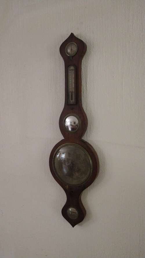 Very Old Antique Barometre / Thermometre