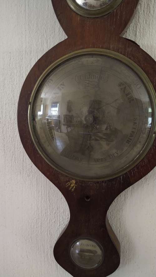 Very Old Antique Barometre / Thermometre