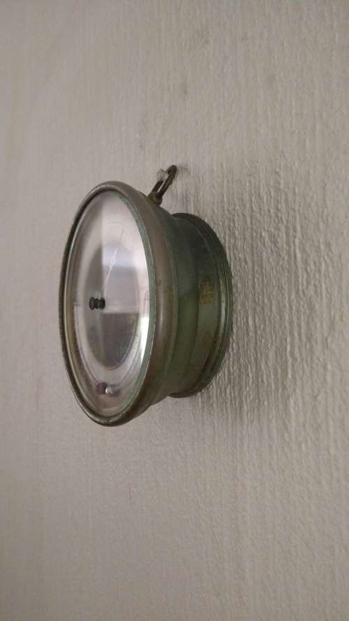 Old Brass Antique Barometre / Thermometre - German markings