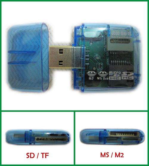 Jelly Bean * SD/TF/MS/M2 All in 1 USB 2.0 Memory Card Reader High Speed