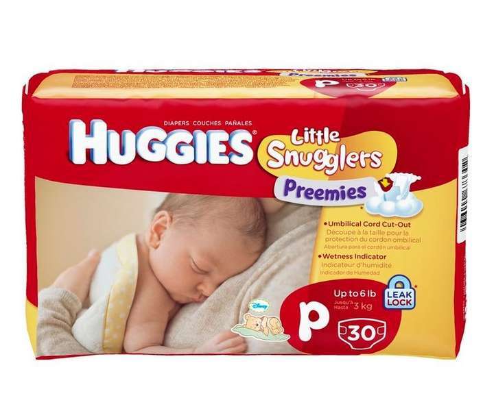 Huggies Preemies, Size P, 30's, up to 3Kg