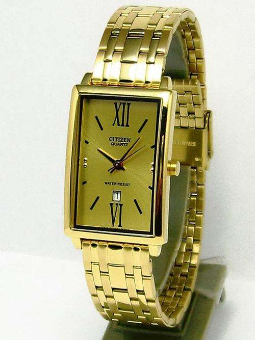 CITIZEN GOLDEN GENTS CURVED GLASS WATCH