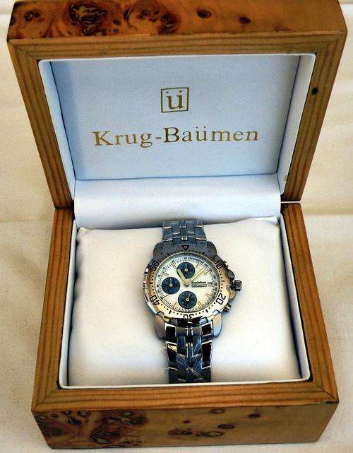KRUG-BAUMEN GENTS SPORTSMATER CHRONOGRAPH WATCH