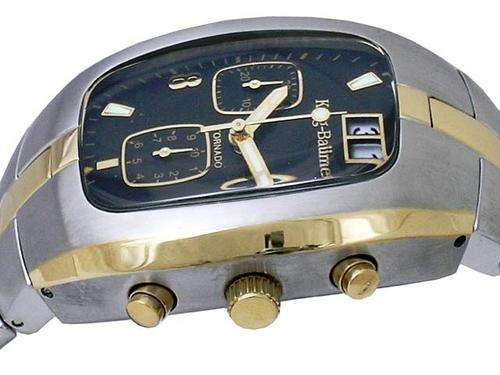 KRUG BAUMEN TORNADO TWO TONE GENTS CHRONOGRAPH LIKE NEW