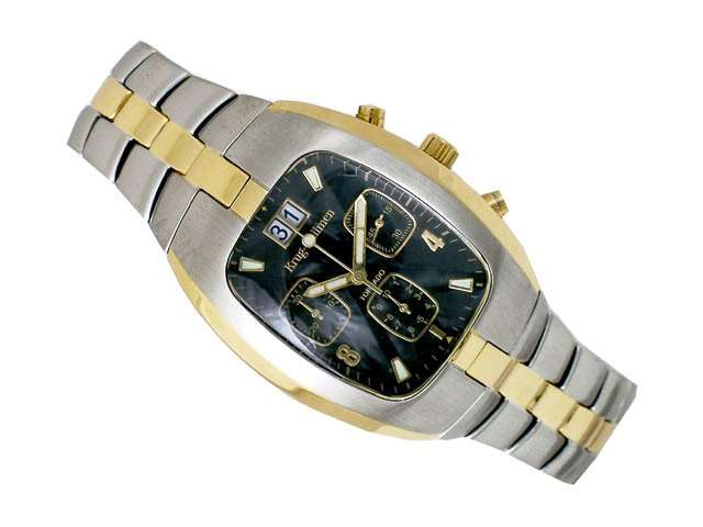 KRUG BAUMEN TORNADO TWO TONE GENTS CHRONOGRAPH LIKE NEW