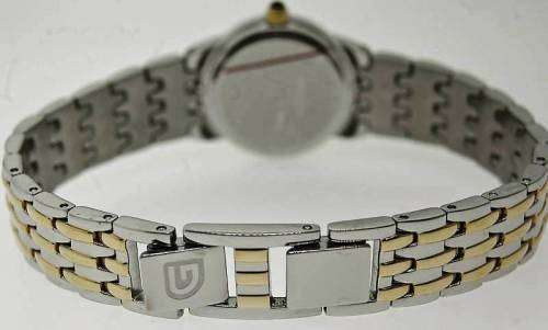 GRUEN SWISS FINELY CRAFTED TWO TONE SQUARE  LADIES WATCH