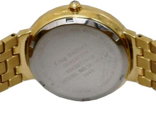 KRUG-BAUMEN SPECTRUM GENTS WHITE DIAL GOLD WATCH