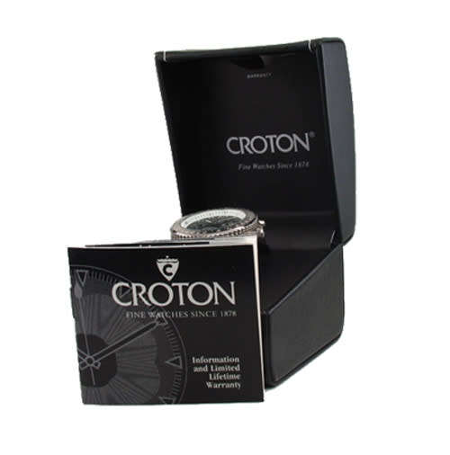 CROTONt TWO TONE STAINLESS STEEL GENTS CHRONOGRAPH WATCH