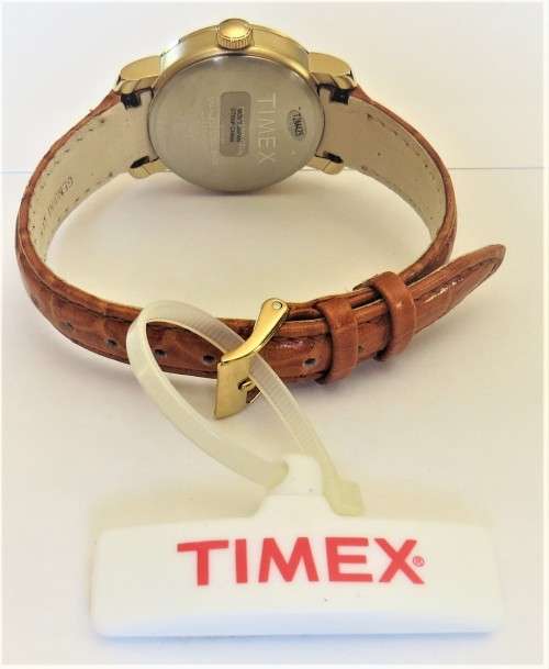 TIMEX LADIES GOLD LEATHER WATCH