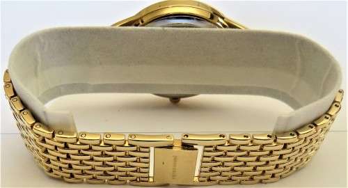 PIERRE CARDIN GENTS BLACK DIAL WITH DIAMONDS GOLD WATCH