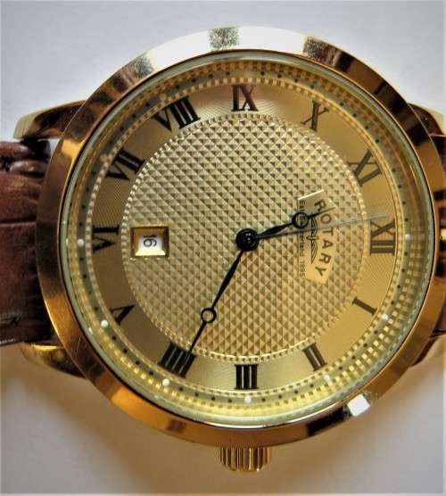 GOLD ROTARY GENTS DRESS WATCH