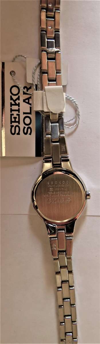 SEIKO SOLAR PETITE WHITE DIAL LADIES DRESS WATCH