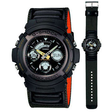 NEW CASIO G-SHOCK, TOUGH CLOTH BAND, AW-591MS-3A
