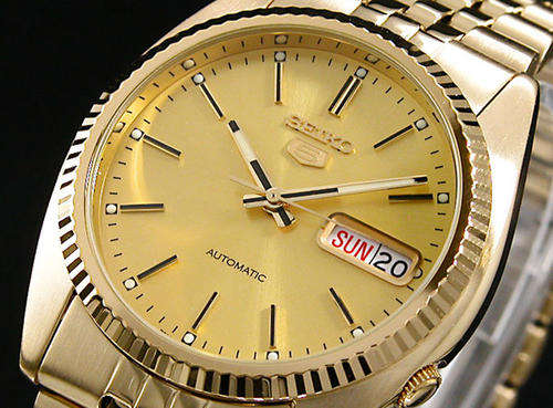 NEW SEIKO MENS TWO-TONE AUTOMATIC WATCH SNXJ94
