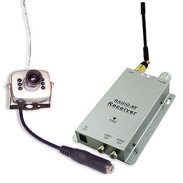 Wireless audio, color security camera and receiver