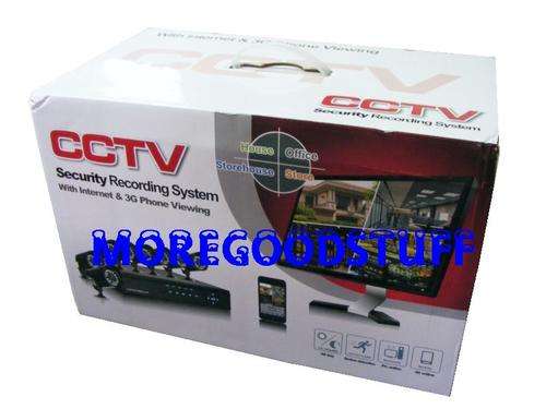 8 Channel DVR Kit with 8 x 800TVL cameras, ready to use on smartphone, tablet, etc.