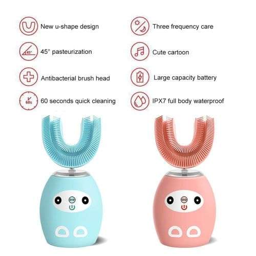 Vibration Voice prompt Kiddies toothbrush - Blue