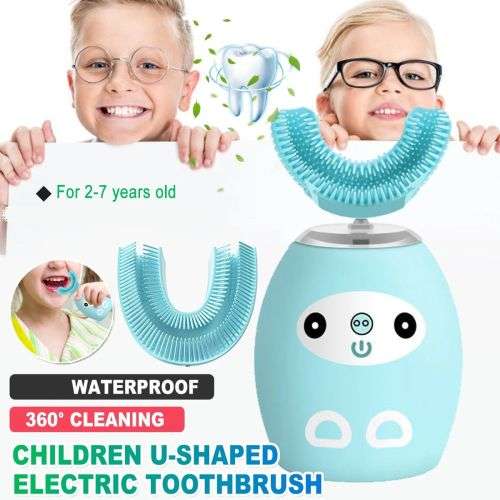 Vibration Voice prompt Kiddies toothbrush - Blue