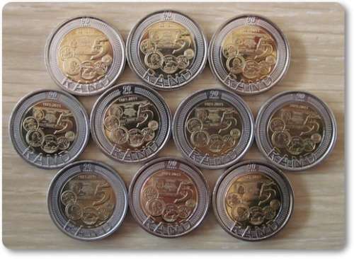 ** 2011 - R5 - 90TH RAND ANNIVERSARY ** (X10) BID PER COIN !! STARTING @ R1