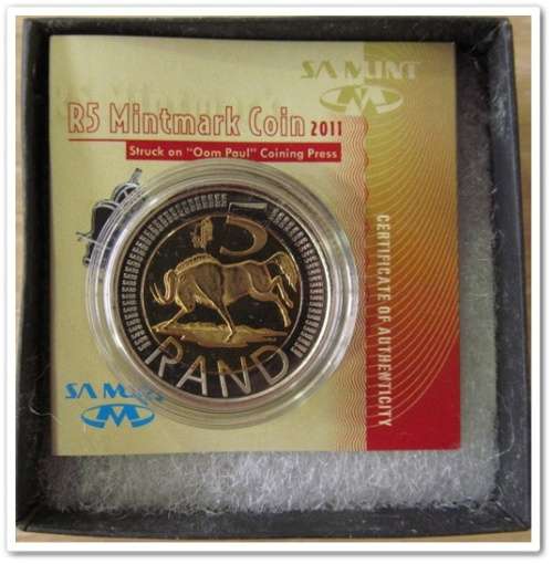 ** 2011 ** R5 CW MINTMARK COIN "OOM PAUL" (X2) BID PER COIN !! STARTING @ R1