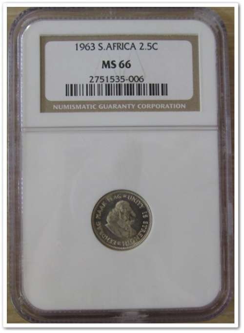 ** 1963 ** 2 1/2  CENT  NGC   MS66 !! STARTING @ R1