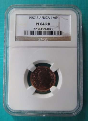 ** GREAT ** 1957 1/4 PENNY PF64 RD !! STARTING @ R1