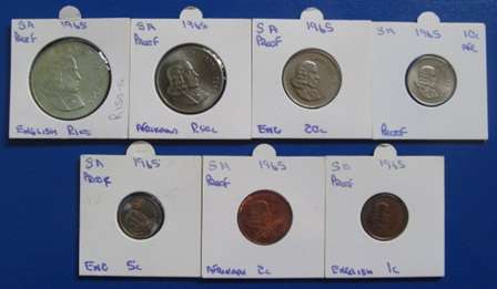 ** SOUGHT AFTER ** 1965 PROOF SET !! STUNNING COINS !! STARTING @ R1