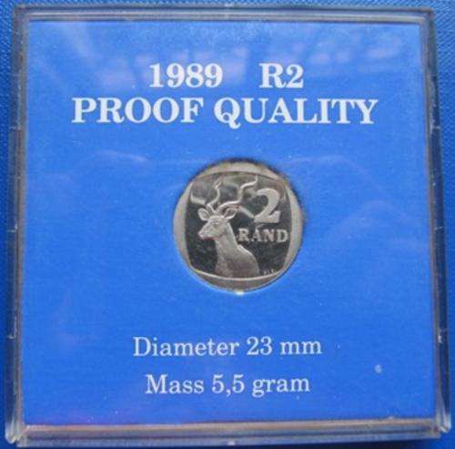 1989 PROOF R2 IN BLUE CASEING !! ORIGINAL !! STARTING @ R1