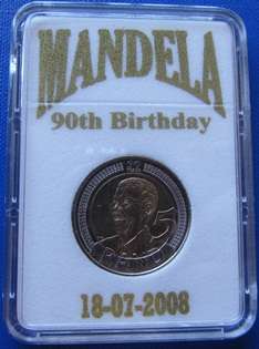 2008 NELSON MANDELA 90TH BIRTHDAY !! IN PROTECTIVE CAPSULE !! R1 START