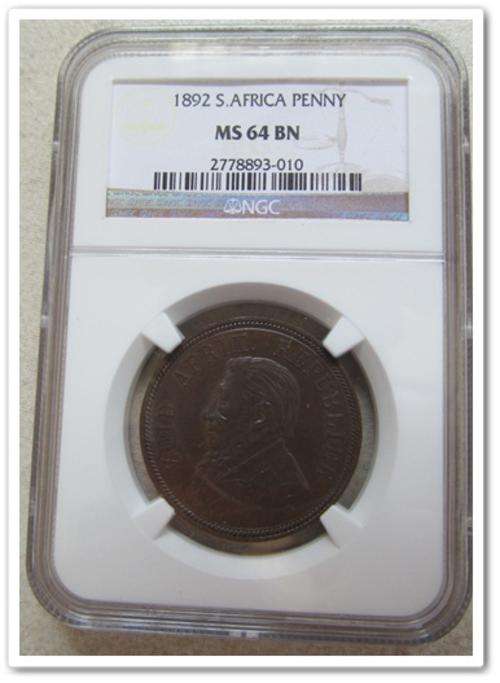 ** TOP GRADE ** 1892 PENNY MS64 BN !! STARTING @ R1