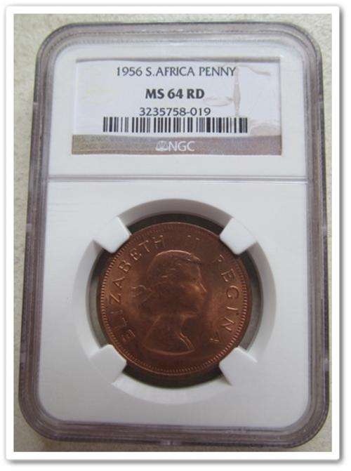 ** ONLY 16 GRADED ** 1956 PENNY MS64 RD !! STARTING @ R1