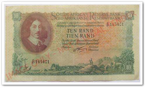 ** GREAT ** G. RISSIK TEN RAND NOTE !! STARTING @ R1