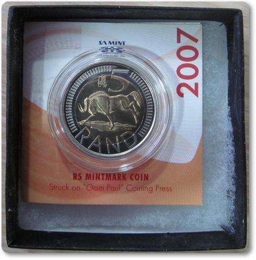 ** GREAT ** 2007 R5 CW MINTMARK COIN! "OOM PAUL" (X2) BID PER COIN !! STARTING @ R1