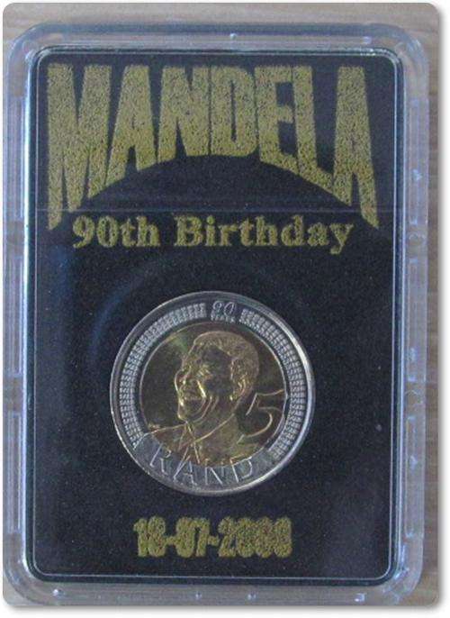 ** 2008 NELSON MANDELA R5 ** 90TH BIRTHDAY "SLAB" - STARTING @ R1