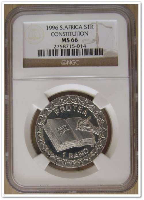 ** 1996 ** SILVER R1 " CONSTITUTION " NGC MS66 !!  R1 START
