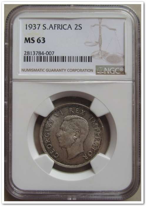 ** THIRD FINEST ** 1937  2 SHILLING NGC MS63 !! STARTING @ R1