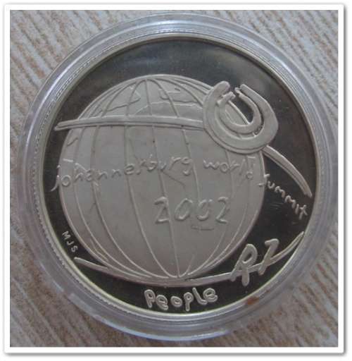 ** 2002 ** PROOF SILVER PROTEA SERIES R1 !!! "SUMMIT" (IN CAPSULE & NO COA !!!! STARTING @ R1