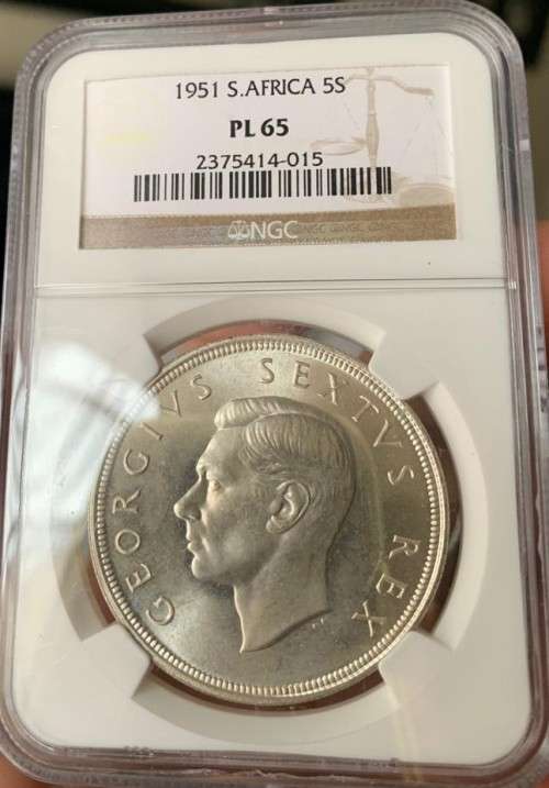 ** THIRD FINEST ** 1951 5SHILLING PL65 NGC !! STARTING @ R1
