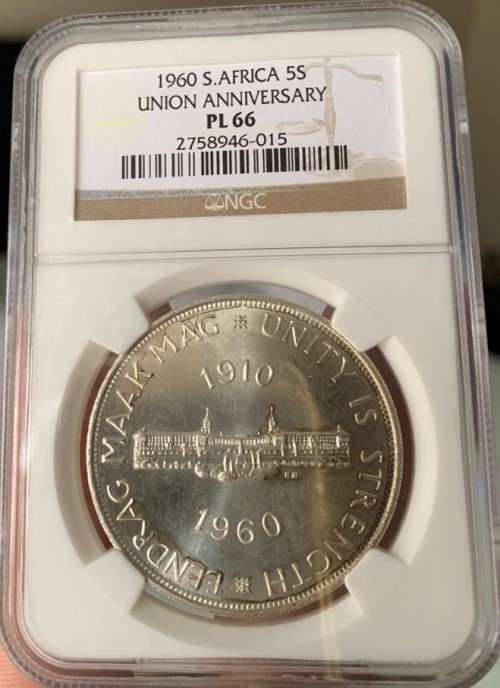 ** THIRD FINEST ** 1960 5 SHILLING PL66 NGC !! STARTING @ R1